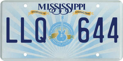 MS license plate LLQ644