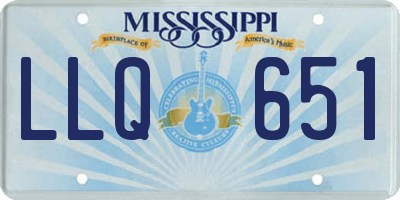 MS license plate LLQ651