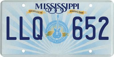 MS license plate LLQ652
