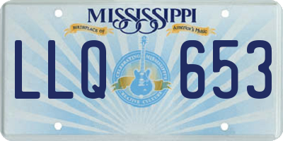MS license plate LLQ653