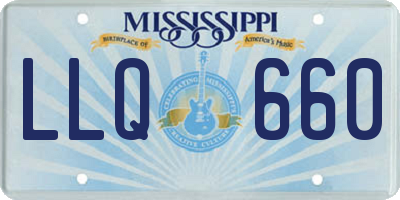 MS license plate LLQ660