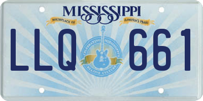 MS license plate LLQ661