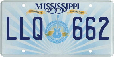 MS license plate LLQ662