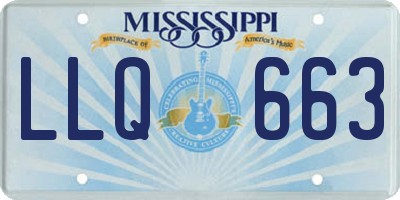 MS license plate LLQ663