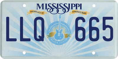 MS license plate LLQ665
