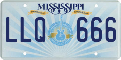 MS license plate LLQ666