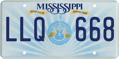 MS license plate LLQ668