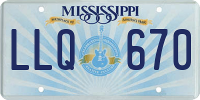 MS license plate LLQ670