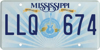 MS license plate LLQ674