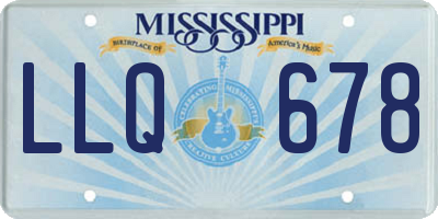 MS license plate LLQ678