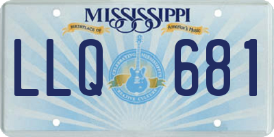 MS license plate LLQ681
