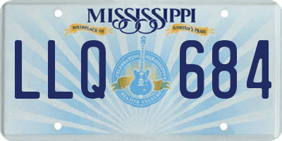 MS license plate LLQ684