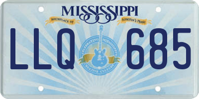 MS license plate LLQ685