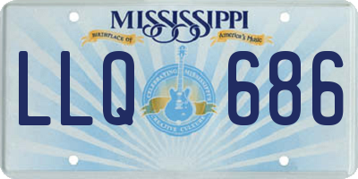 MS license plate LLQ686