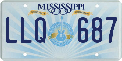 MS license plate LLQ687
