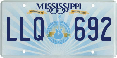 MS license plate LLQ692