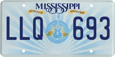 MS license plate LLQ693