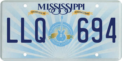 MS license plate LLQ694