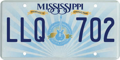 MS license plate LLQ702
