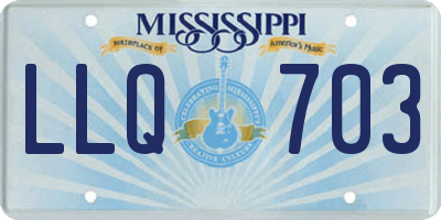 MS license plate LLQ703