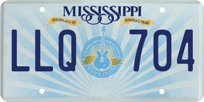 MS license plate LLQ704