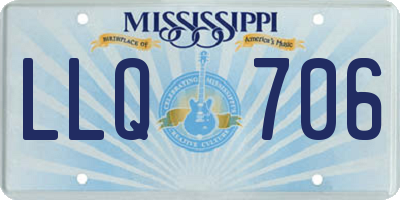 MS license plate LLQ706