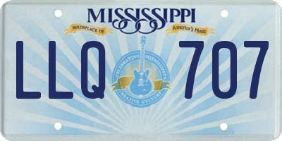 MS license plate LLQ707
