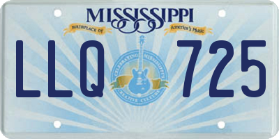 MS license plate LLQ725