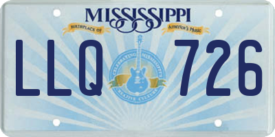 MS license plate LLQ726