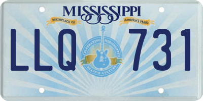 MS license plate LLQ731