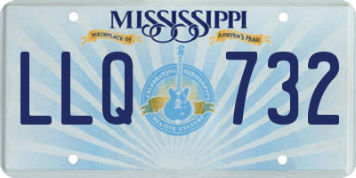 MS license plate LLQ732