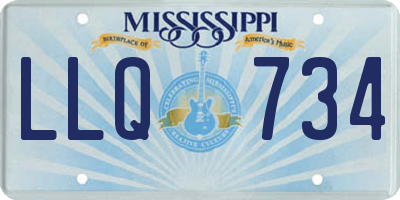 MS license plate LLQ734