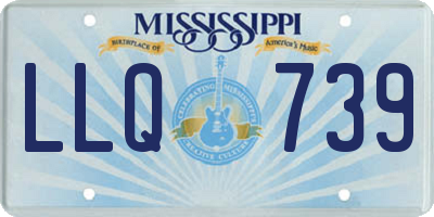 MS license plate LLQ739