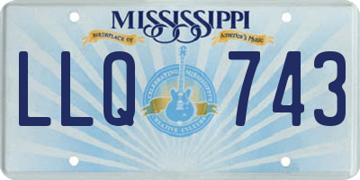MS license plate LLQ743