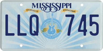 MS license plate LLQ745