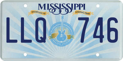 MS license plate LLQ746