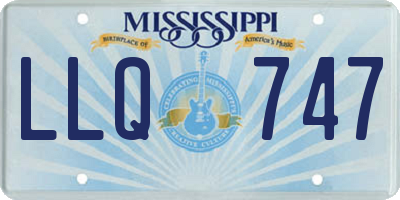 MS license plate LLQ747