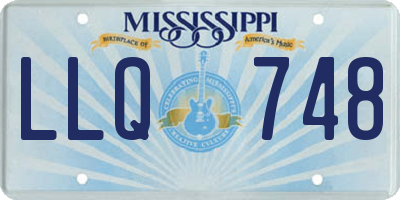MS license plate LLQ748