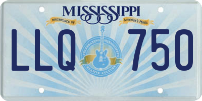 MS license plate LLQ750
