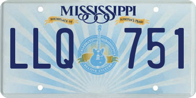 MS license plate LLQ751