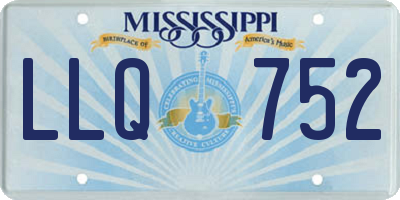 MS license plate LLQ752