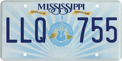 MS license plate LLQ755