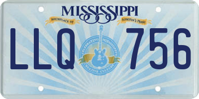 MS license plate LLQ756