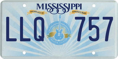 MS license plate LLQ757