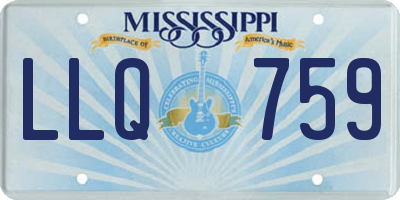 MS license plate LLQ759