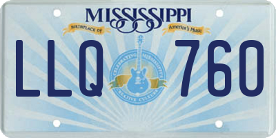 MS license plate LLQ760
