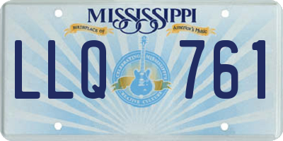MS license plate LLQ761