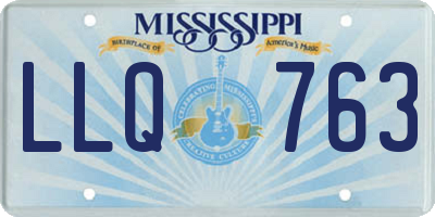 MS license plate LLQ763