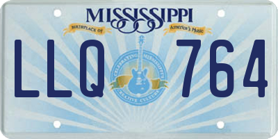 MS license plate LLQ764