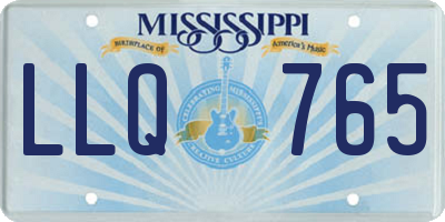 MS license plate LLQ765